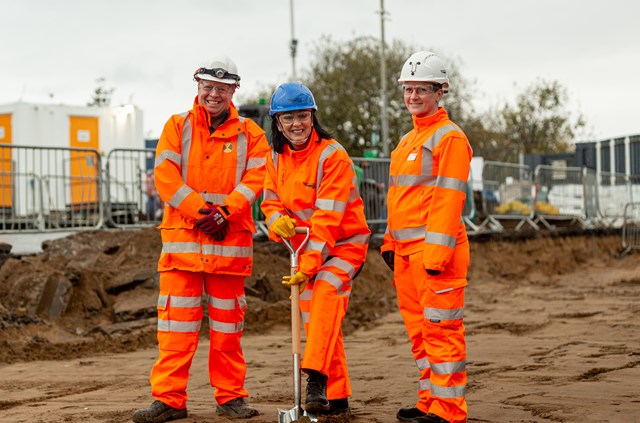 Troon station building work begins: MSP break ground Troon-3