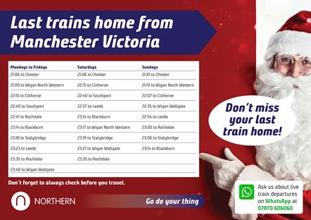 Last Northern trains home from Manchester Victoria