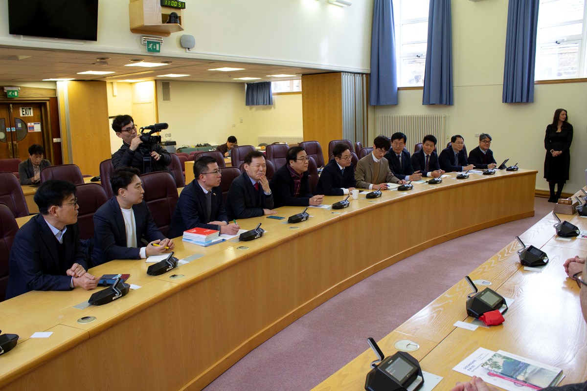 South Korean delegation in Moray Council chambers