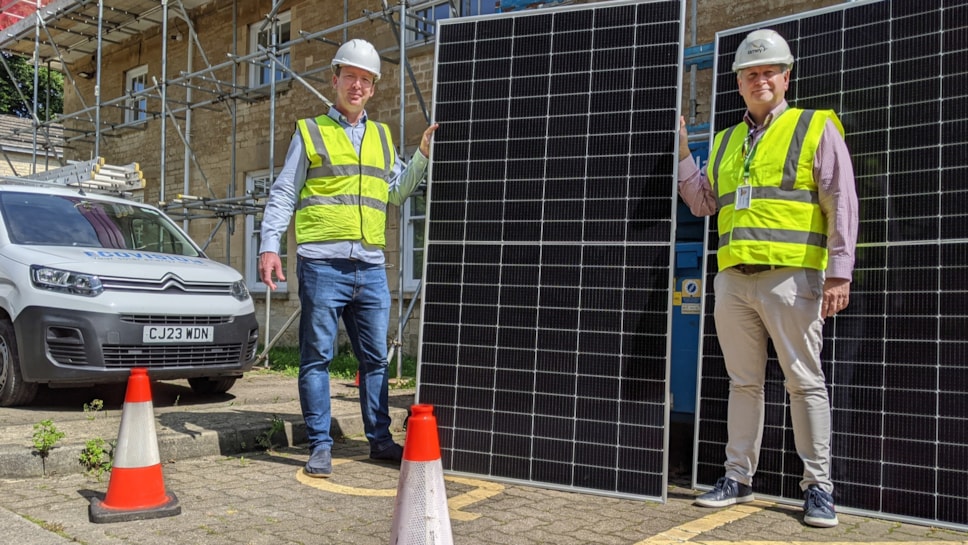 Simon Godfrey and Cllr Mike McKeown - Trinity Road Solar PV