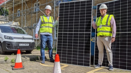 Simon Godfrey and Cllr Mike McKeown - Trinity Road Solar PV