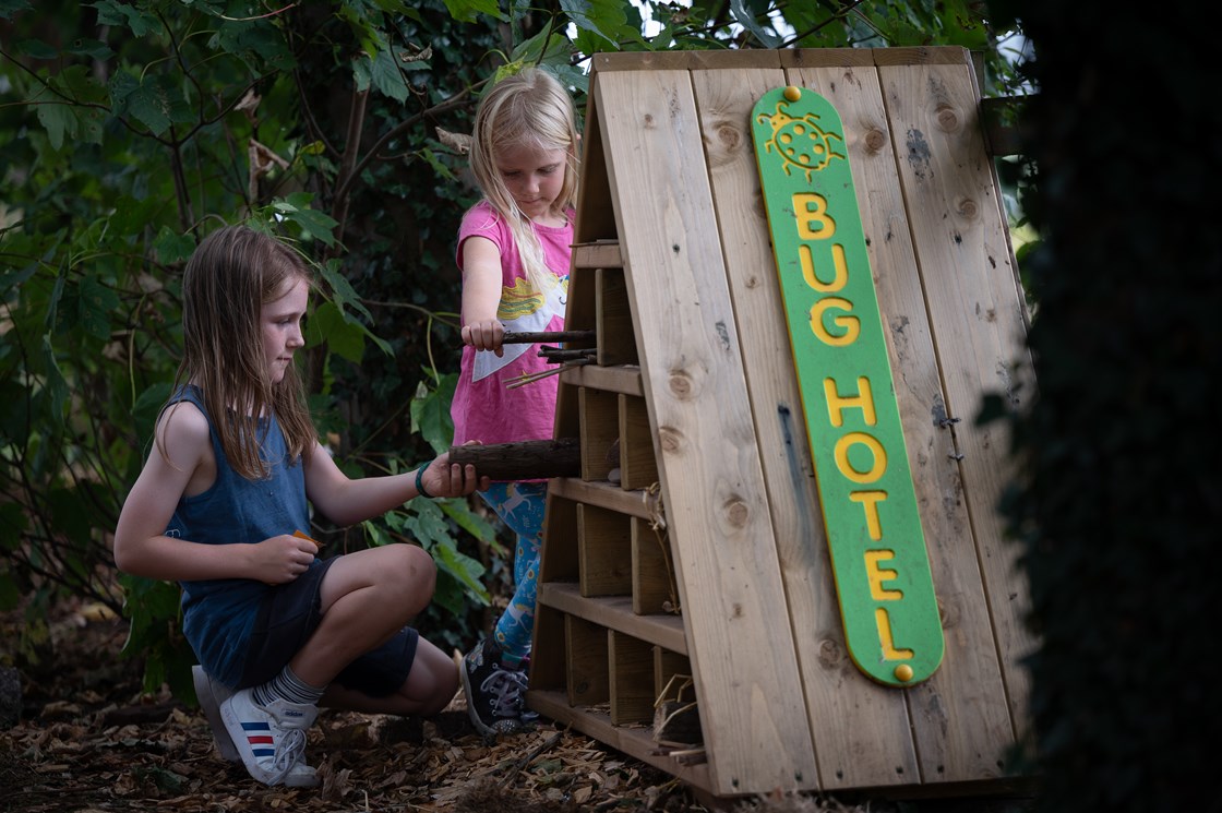 The Parish council has also established a small woodland habitat on the site complete with bird houses, bug hotels and bat boxes.