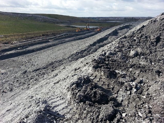 View of the slip area from Hatfield Colliery 17.4.13