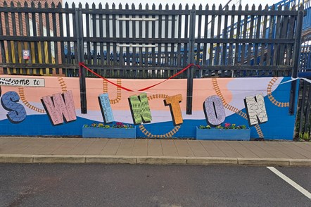 This image shows the new artwork at Swinton