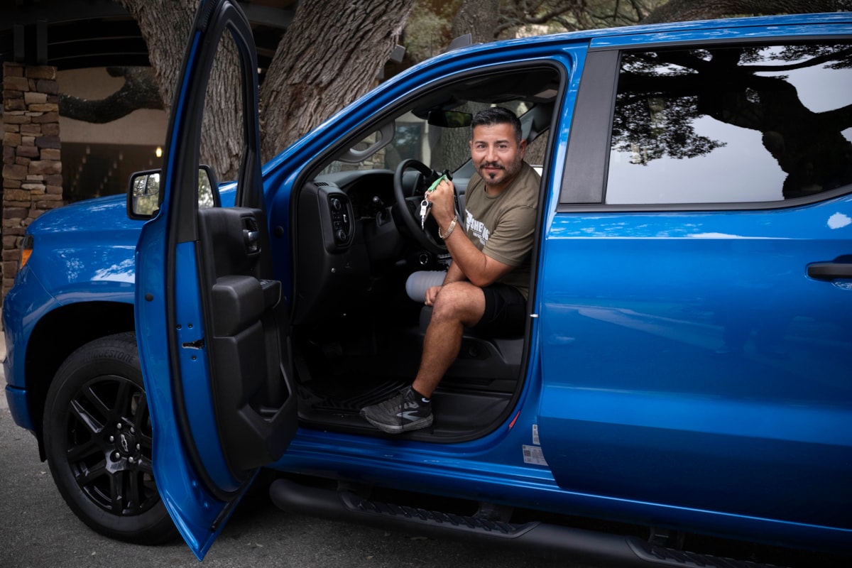 Marine Corps Veteran Sgt. Eric Morante in Driver Seat