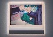 Rory Pilgrim, Pink and Green visit the prison, 2024, Polaroid , 8.8 × 10.7 cm. Courtesy of Maureen Paley: Rory Pilgrim, Pink and Green visit the prison, 2024, Polaroid , 8.8 × 10.7 cm. Courtesy of Maureen Paley