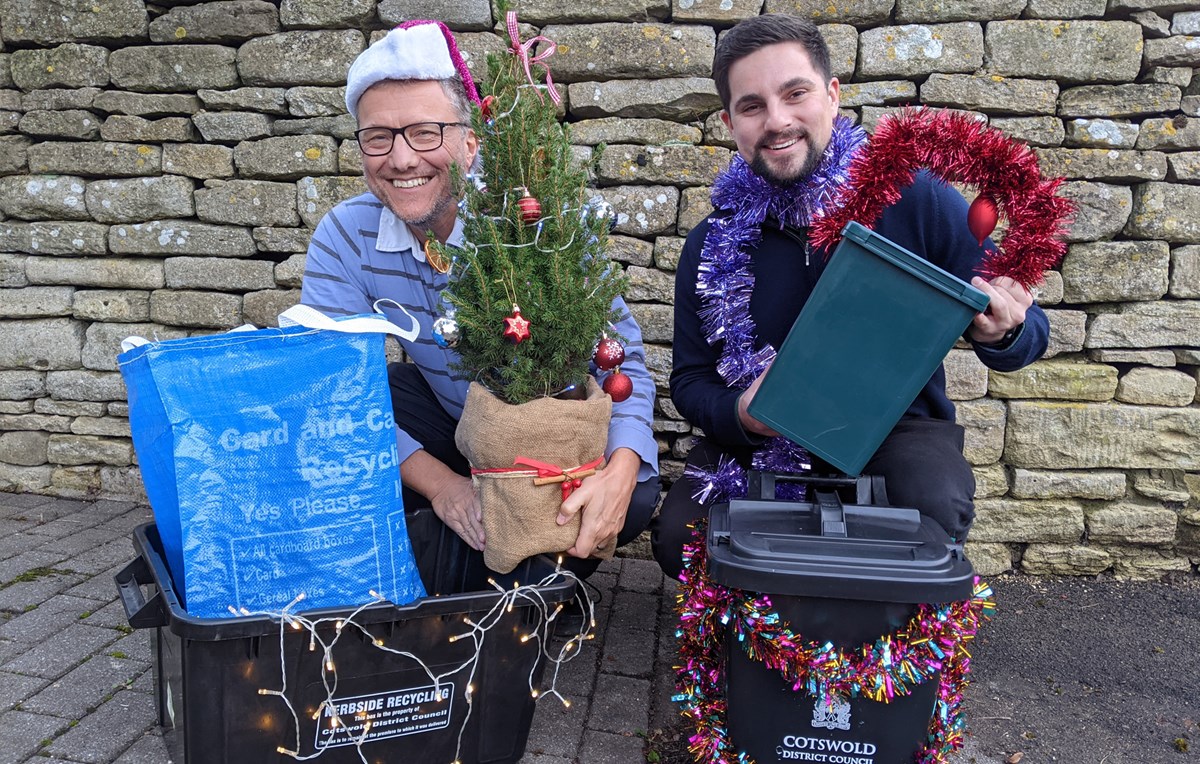 Cllr Mike Evemy (left) and Cllr Joe Harris - Christmas 2023