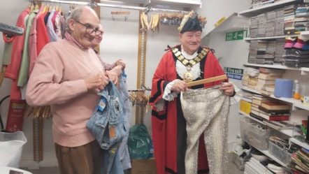 Mayor of Islington, Councillor Gary Heather - Volunteering at Sue Ryder Shop, Essex Road