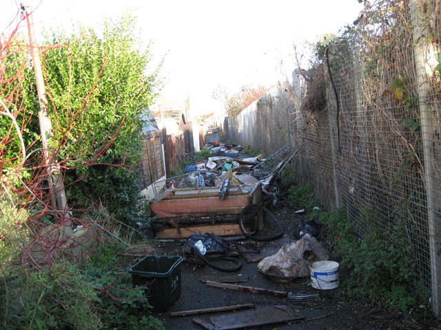 Fly-tipped rubbish in Harwich