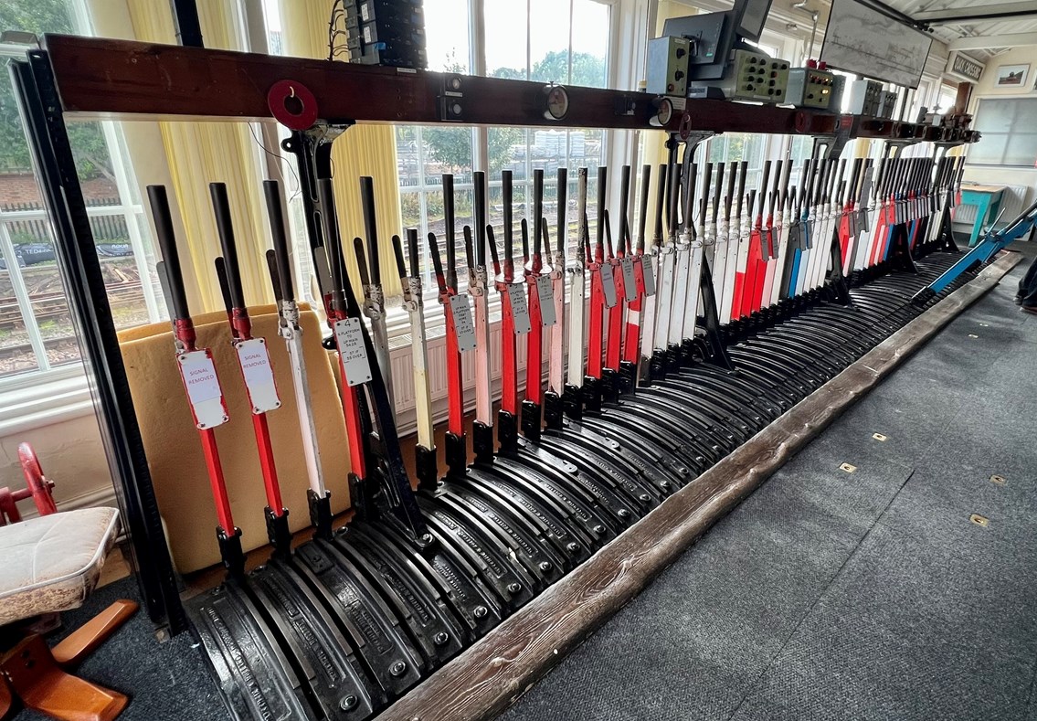 Lever frame at Bridlington South signal box