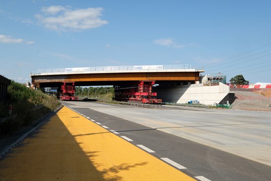M42 first bridge installation August 2020: M42, bridge installation, bridge, innovation