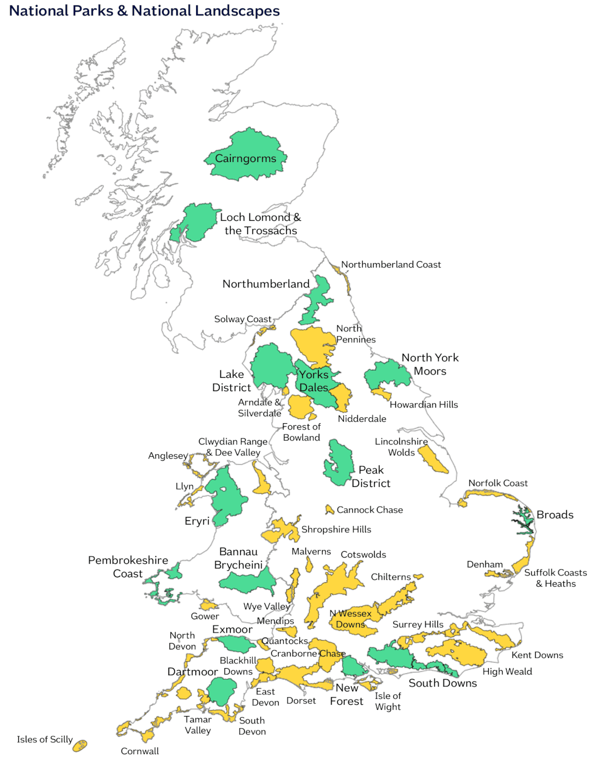 National Parks National Landscapes map Aug26