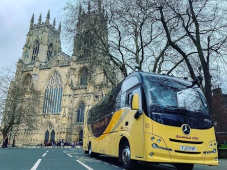 York Pullman coach outside York Minster