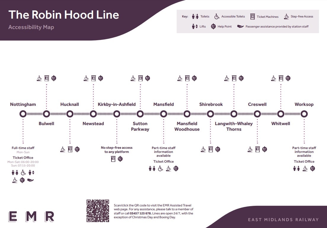 The Robin Hood Line Accessibility Map 