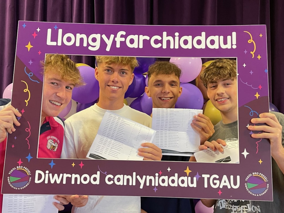Ysgol Bro Preseli pupils pleased with their results