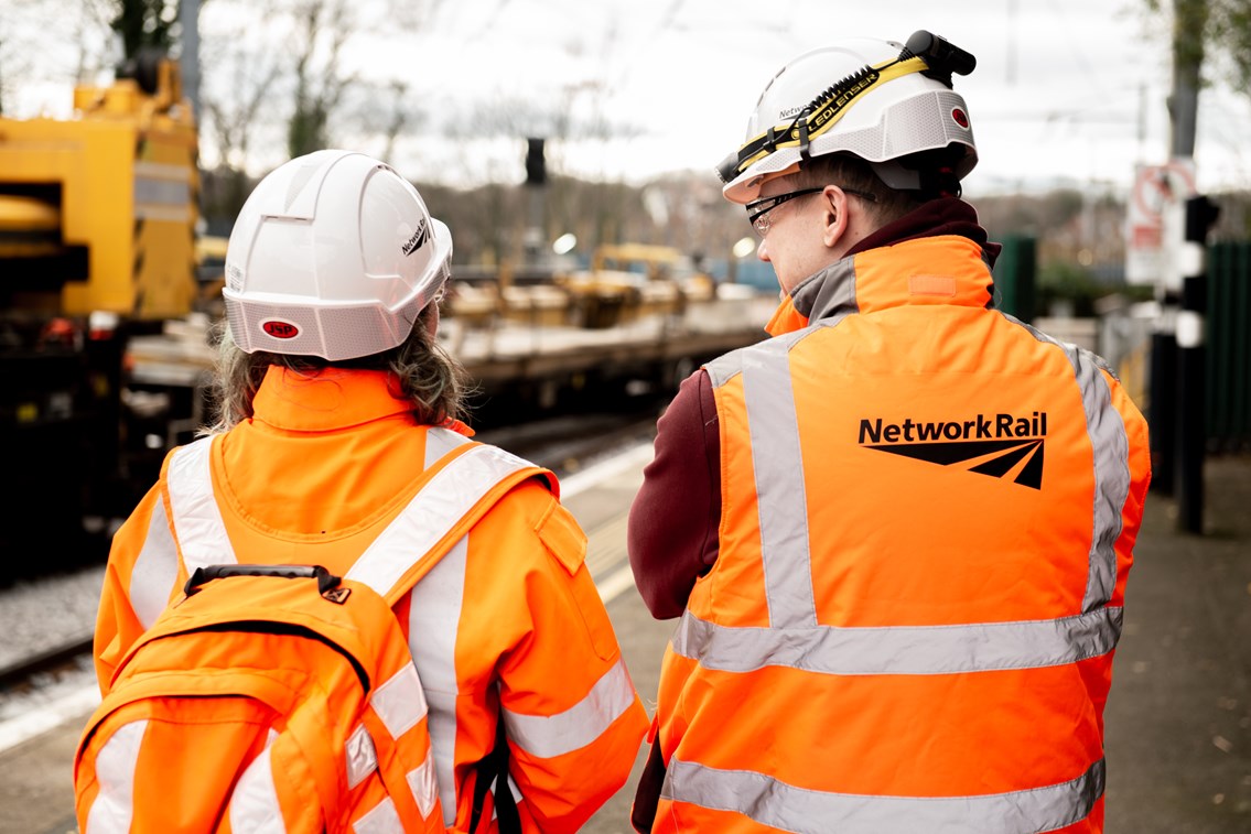 Network Rail teams install new tracks at Durham station - photo by LNER