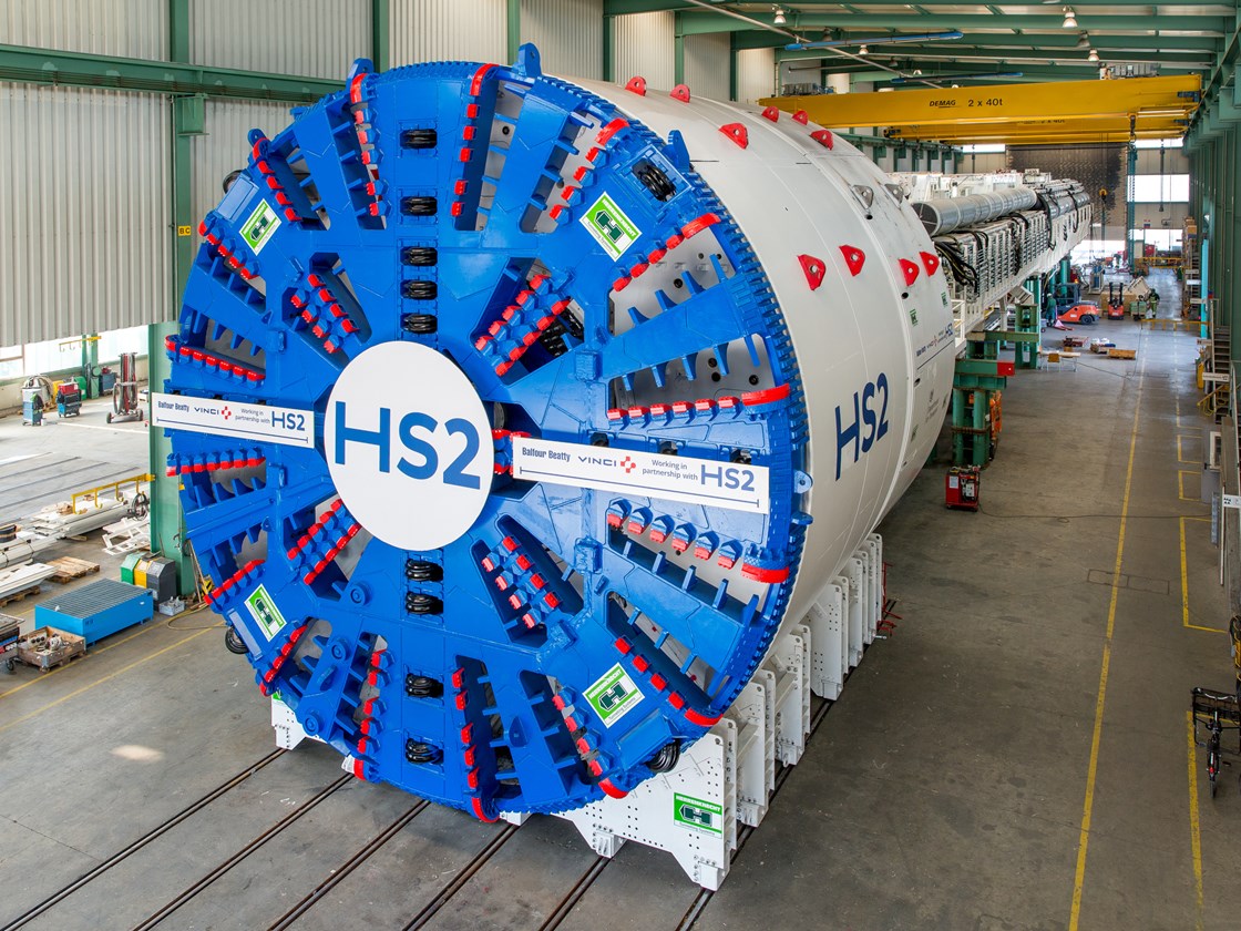 TBM for HS2’s Long Itchington Wood Tunnel: Credit: Herrenknecht/BBV