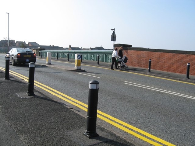 St Lukes Road bridge_1: Bridge carrying the A5267 over the Southport - Wigan line, to the east of the town centre