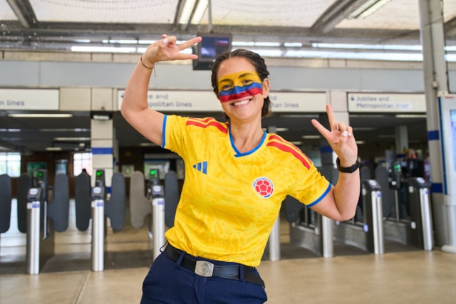 TfL Image - Transport staff from World Cup competing nations gather at Wembley Park Tube station ahead of a busy summer of late night travel (16)