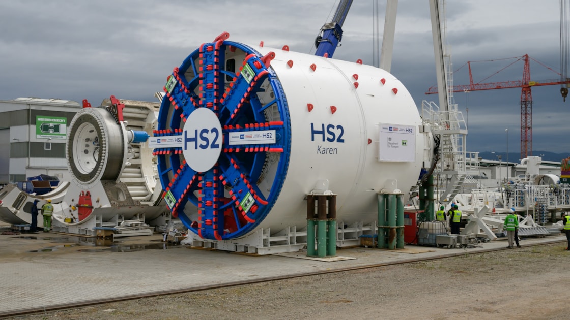 HS2 TBM Karen factory acceptance test at Herrenknecht in Germany cropped