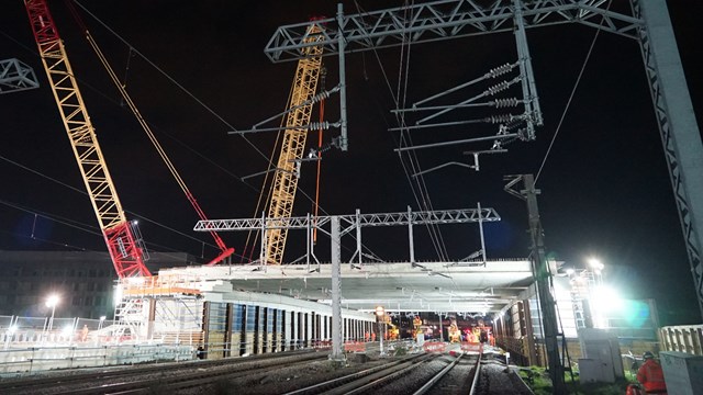 Bletchley flyover rebuild early May 2021