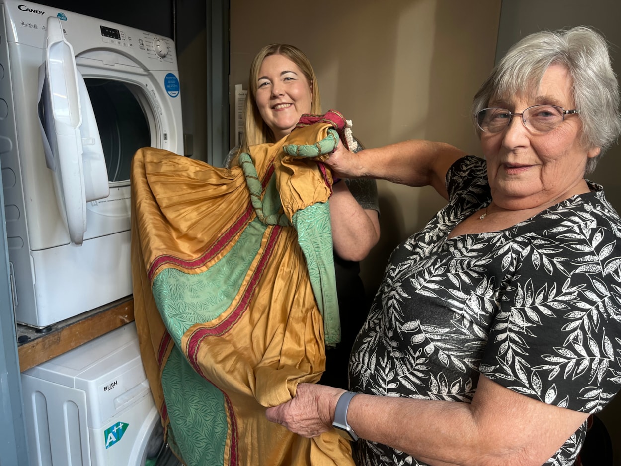 Carriageworks anniversary: Kath Harrison (R) and her daughter Helen Shippin (L) are integral parts of the hard-working costume and backstage team at The Carriageworks, which this year marks its 20th anniversary at the heart of the Leeds local performing arts scene.