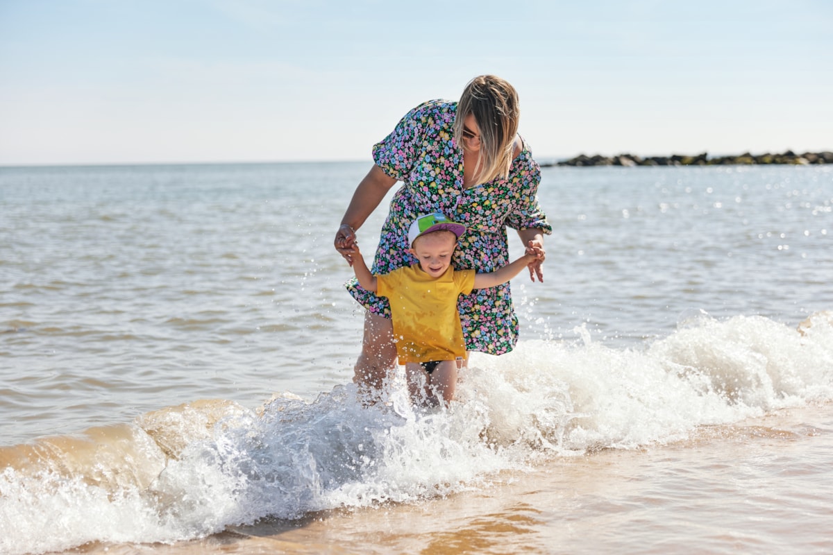 Beach splash at Hopton
