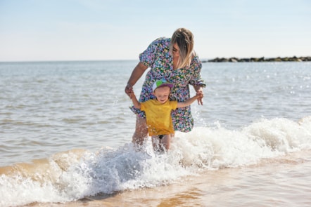 Beach splash at Hopton