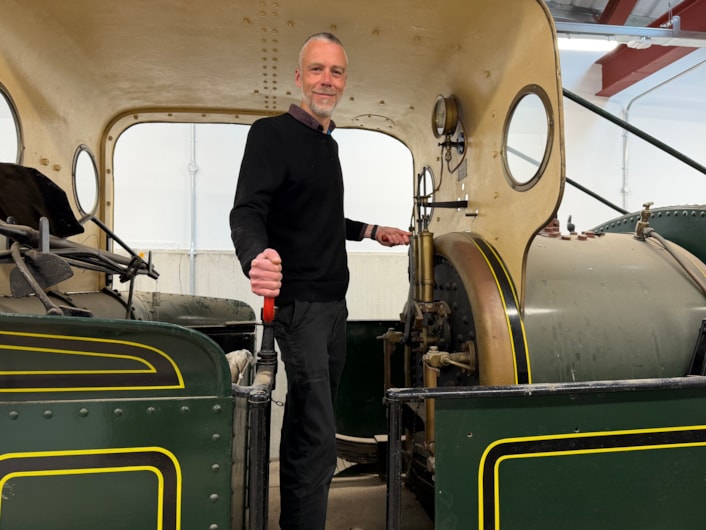 Loco sheds project: Chris Sharp, keeper at Leeds Industrial Museum, with Aldwyth, one of the historic Leeds-made engines which will be on display next summer for the first time in a decade.
The locomotive was manufactured more than a century ago by Leeds firm Manning Wardle, one of a number of local firms which exported engines around the world.