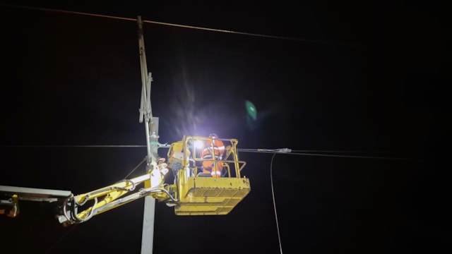 Team renewing overhead lines in Lancashire April 2026: Team renewing overhead lines in Lancashire April 2026