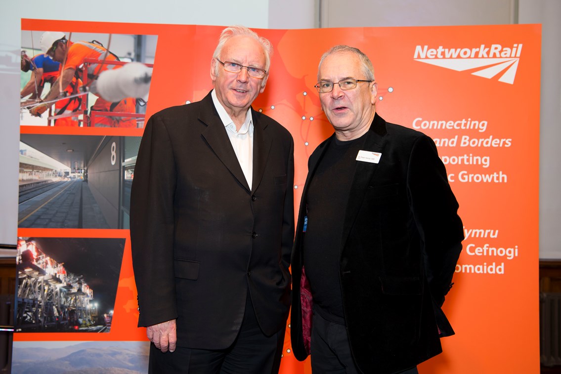 Pete Waterman (left) with Network Rail chairman Sir Peter Hendy