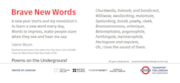 TfL Image - Brave New Words: TfL Image - Brave New Words