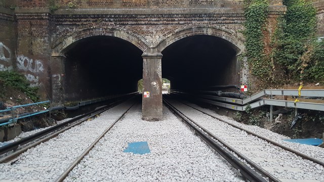 Fulwell drainage works: following two weeks of intense upgrade works, the drainage system at Fulwell tunnel has been significantly improved
