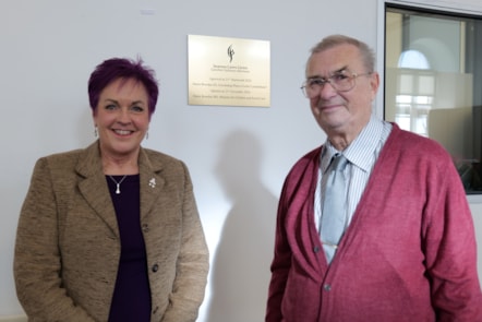 Minister for Children and Social Care, Dawn Bowden MS (Left), Dave Burgess (Right)