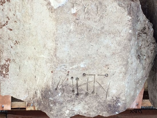 St Mary’s Graffiti October 2020: Credit: HS2 Ltd
(Arcehology, Stoke Madeville, Buckinghamshire, medieval, heritage, witching)