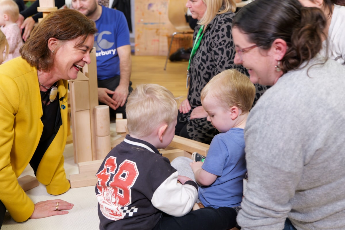 First Minister Eluned Morgan at Ely & Caerau Children’s Centre