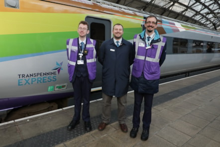 L-R Jamie Spencer Customer Ambassador, Keiron Riley, Customer Delivery & Project Interface Manager, Alexander Elliot, former Customer Ambassador, now Team leader at Manchester Airport