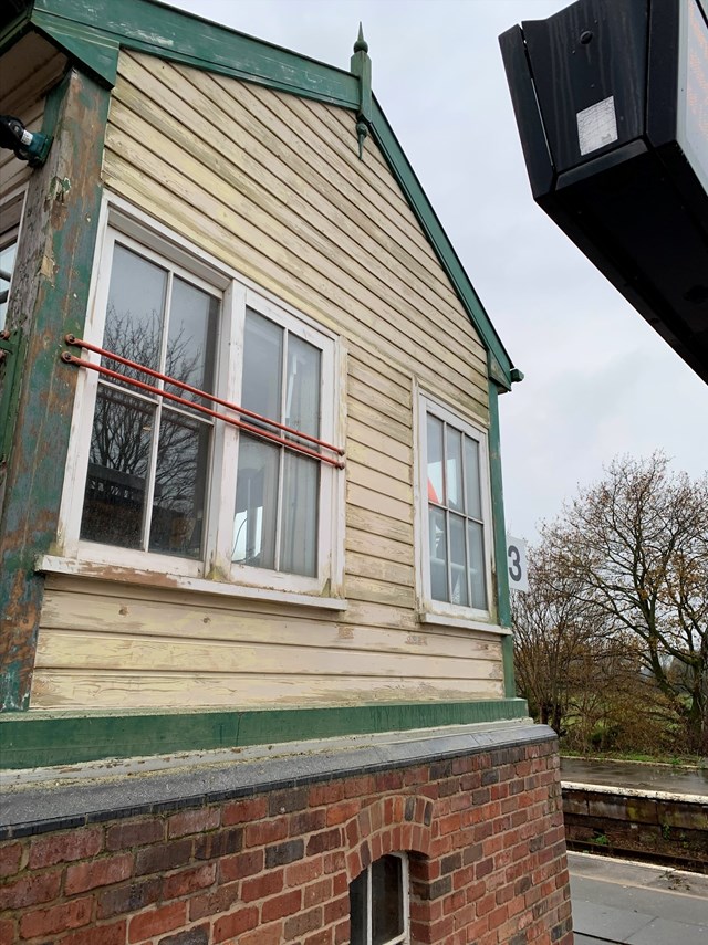Helsby signal box before the restoration work