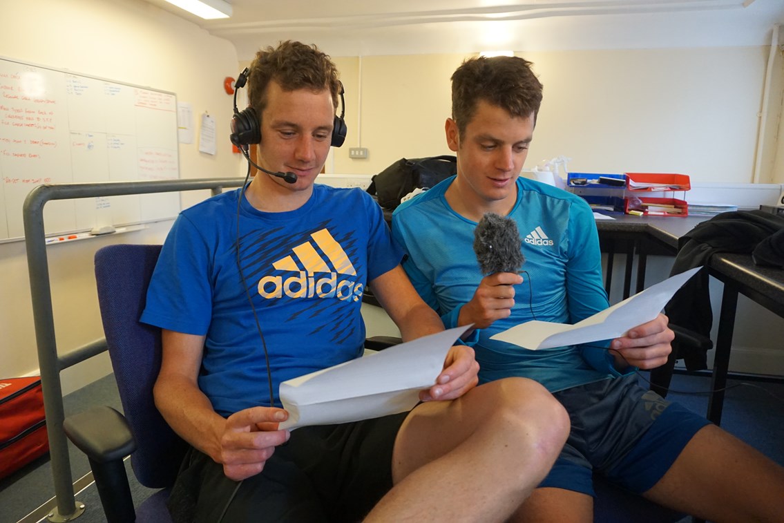 Alistair and Jonny Brownlee take to the mic as celebrity station announcers