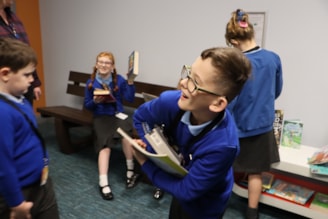 Pupils from Royal Cross Primary School for Deaf Children were trilled to be given books