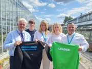 Stagecoach Sponsored Hoodies with Cllr Ian Brown (THC), Young Leader Scott MacKay, HLH Business Development Manager Emma Thomson, Young Leader Orlagh MacIver and HLH Chief Executive Steve Walsh