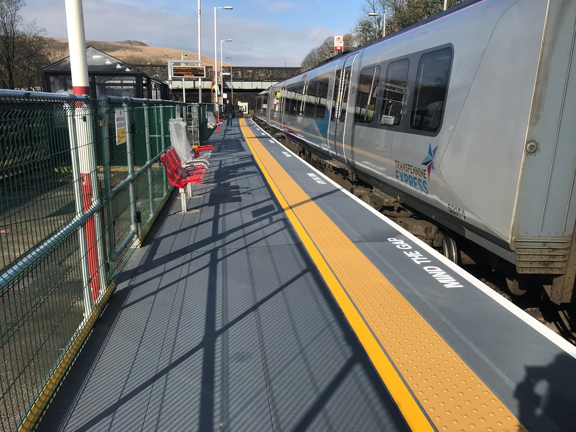 Improved platform two at Marsden station (2)