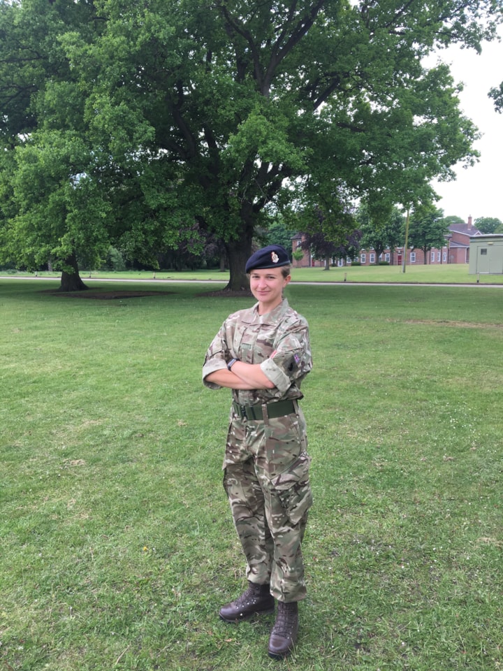 Charlotte in uniform