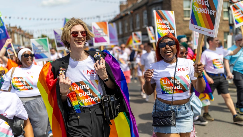 LNER Colleagues in York Pride Parade 2026