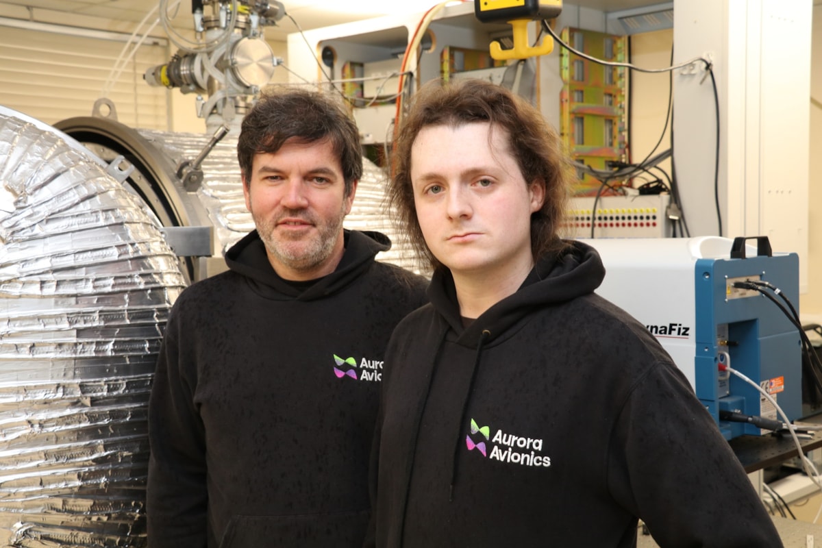 LtoR Rowland Fraser and Oren Smith-Carpenter, co-founders Aurora Avionics-2