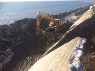 Cambrian coast being repaired after 2014 winter storm