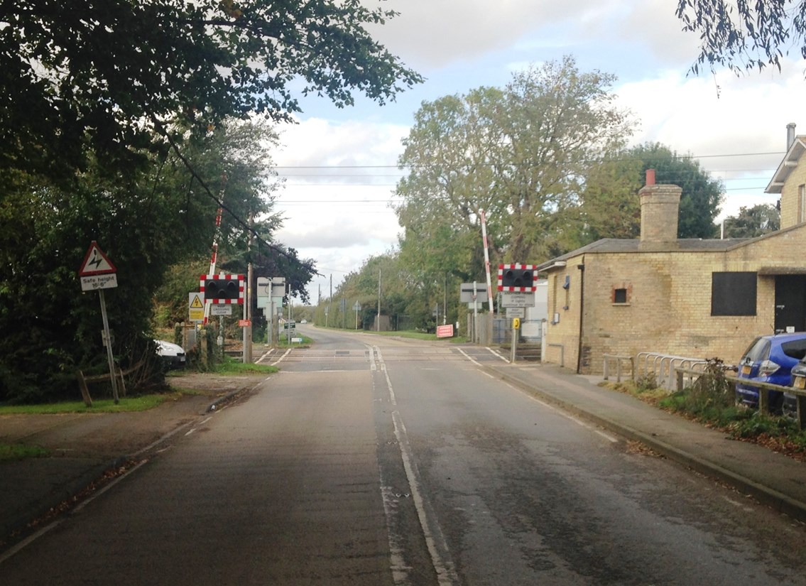 Cambridgeshire level crossing set for safety upgrade: Shepreth level crossing upgrade (before)