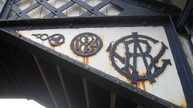 Hagley station footbridge before restoration