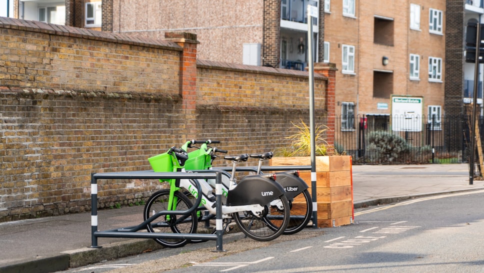 London Fields corral with planters
