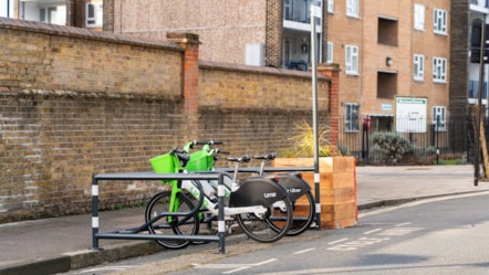 London Fields corral with planters